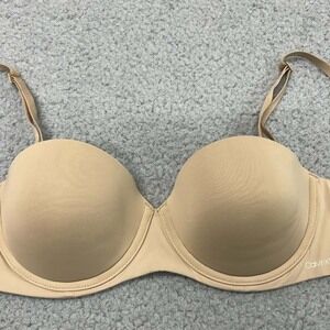 Calvin Klein Bra 36B Push Up Bra QF5677 Womens Perfectly Fit Push-Up Strapless